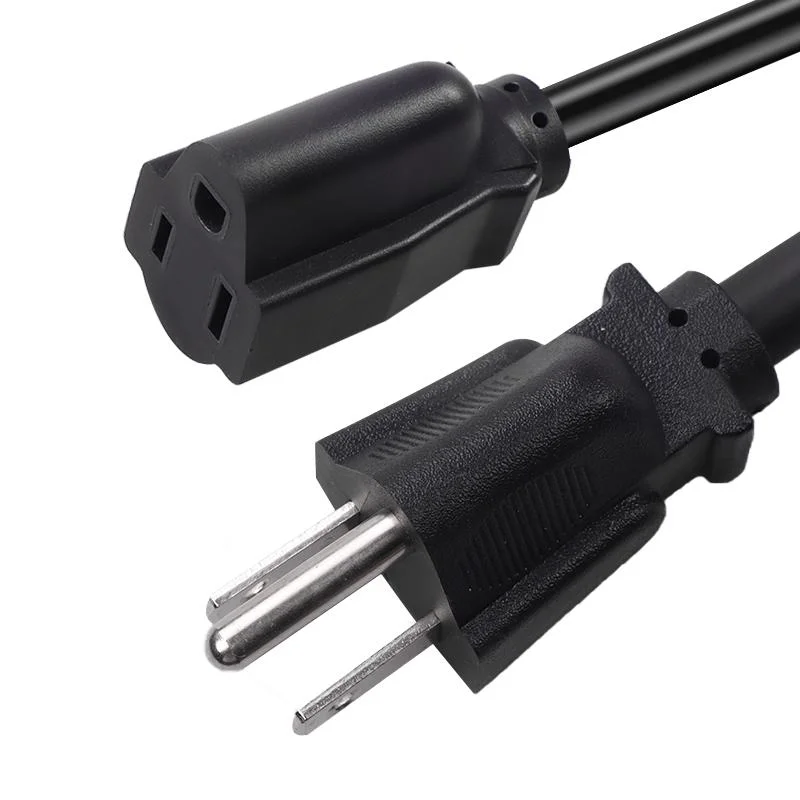 UL AC Power Cord with Standard NEMA5-15 Plug to IEC320 C13 Connector